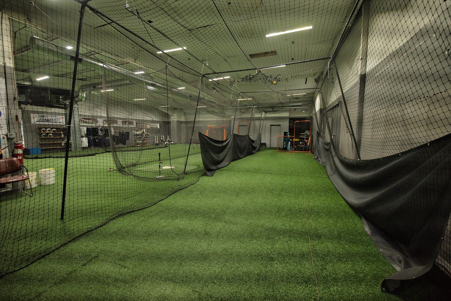 indoor pitching lane