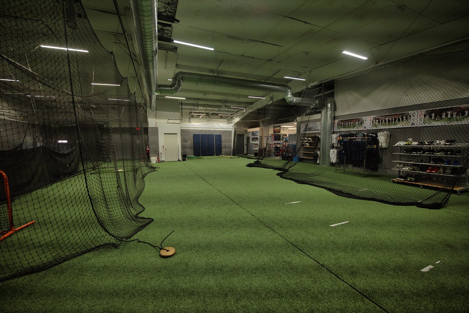 indoor batting cages and pitching lanes