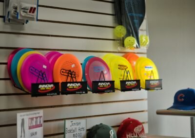 disc golf discs on display
